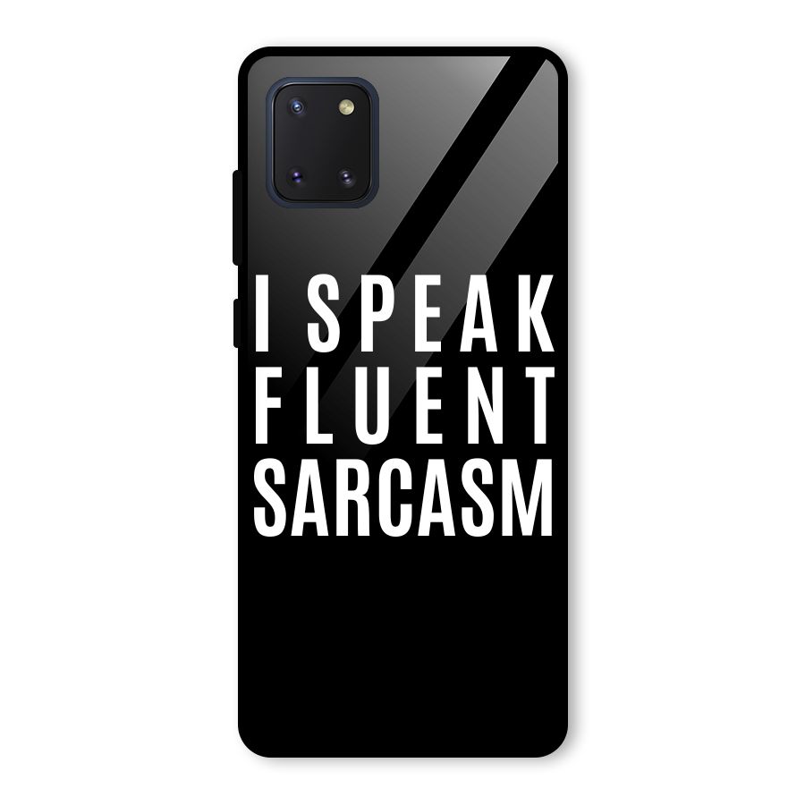 Fluent Sarcasm Glass Back Case for Galaxy Note 10 Lite
