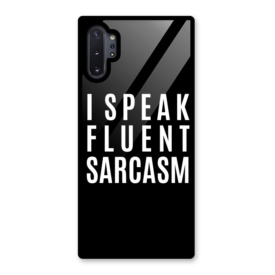 Fluent Sarcasm Glass Back Case for Galaxy Note 10 Plus