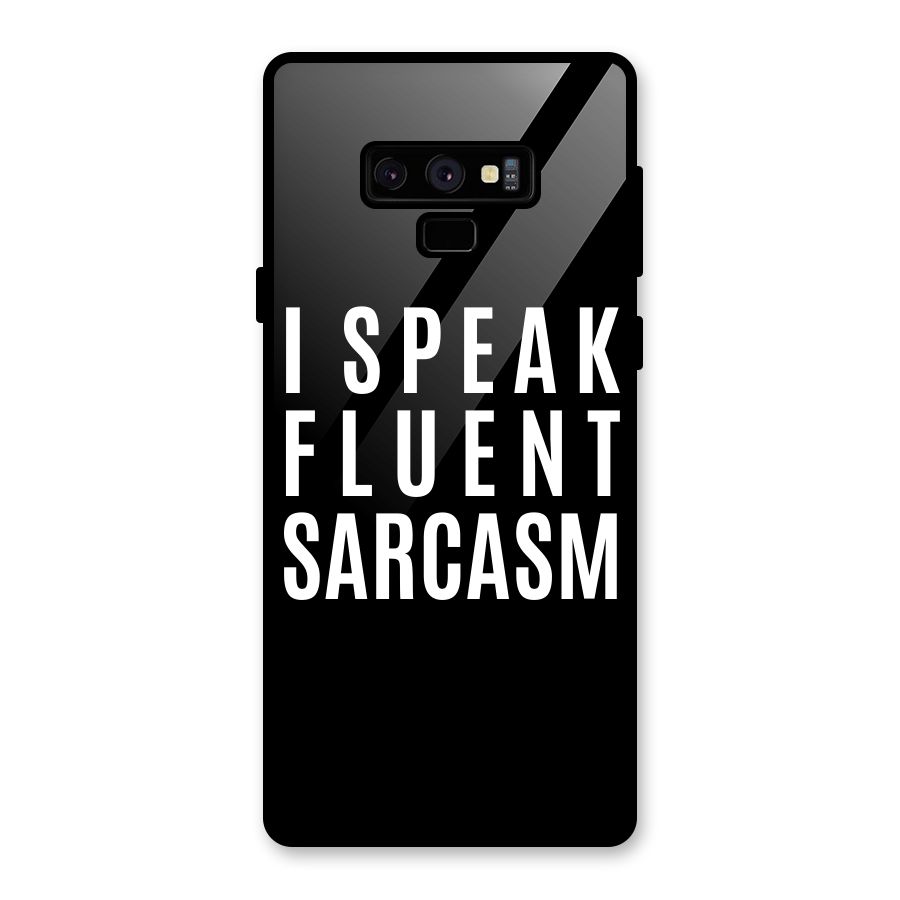 Fluent Sarcasm Glass Back Case for Galaxy Note 9