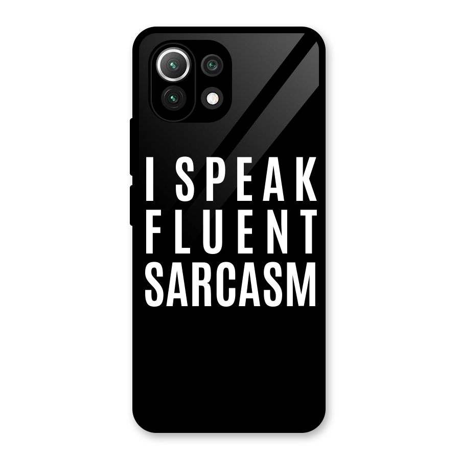 Fluent Sarcasm Glass Back Case for Mi 11 Lite NE 5G