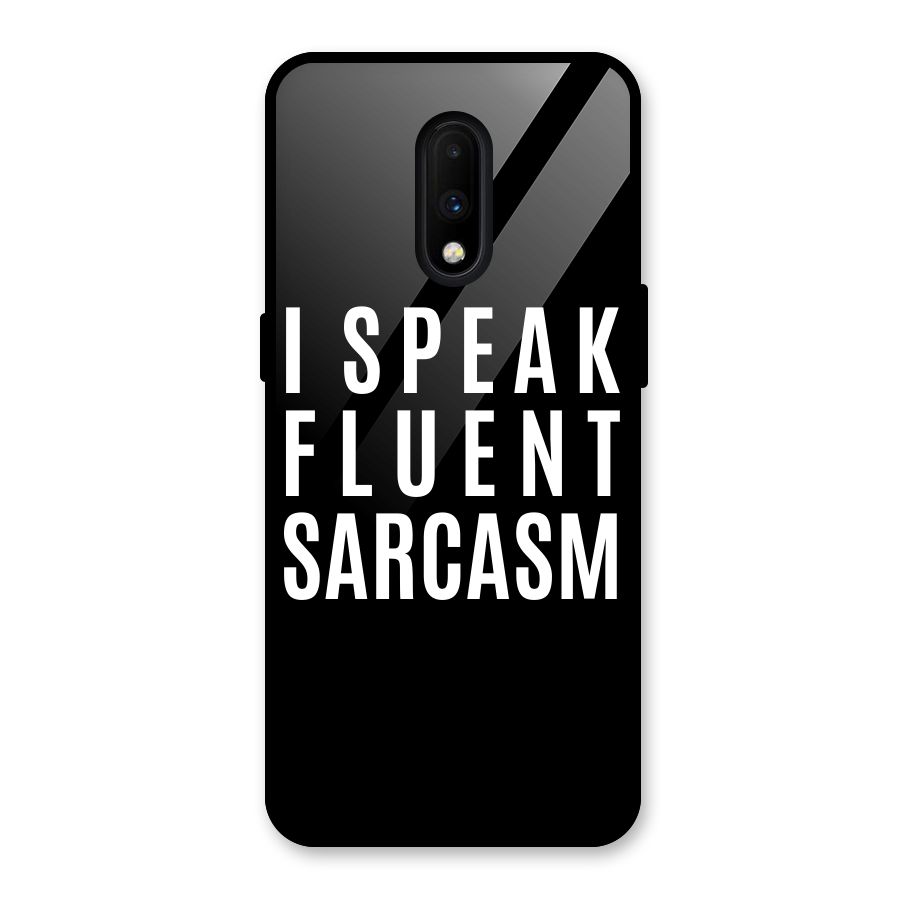 Fluent Sarcasm Glass Back Case for OnePlus 7