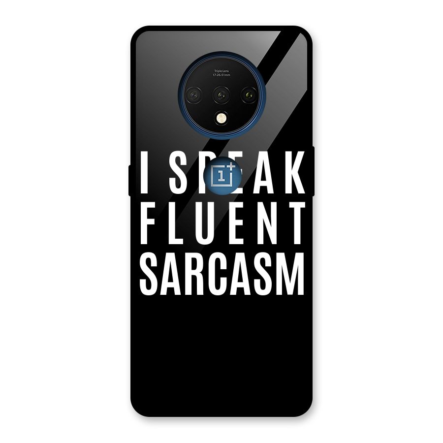 Fluent Sarcasm Glass Back Case for OnePlus 7T