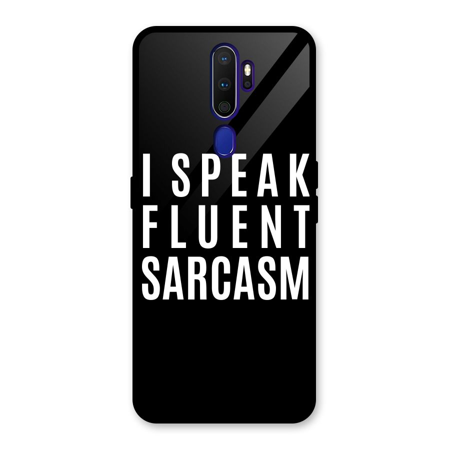 Fluent Sarcasm Glass Back Case for Oppo A9 (2020)
