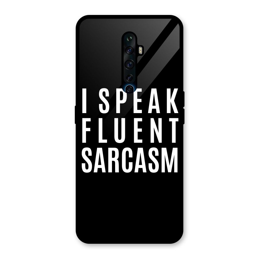 Fluent Sarcasm Glass Back Case for Oppo Reno2 F