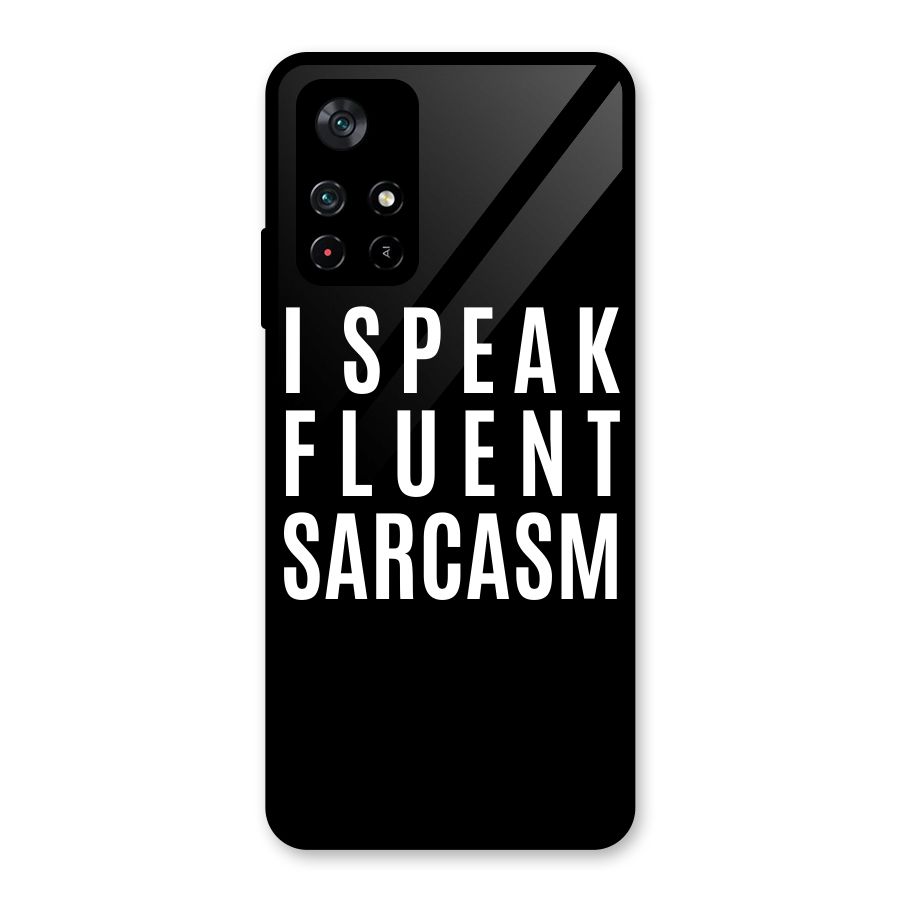 Fluent Sarcasm Glass Back Case for Poco M4 Pro 5G