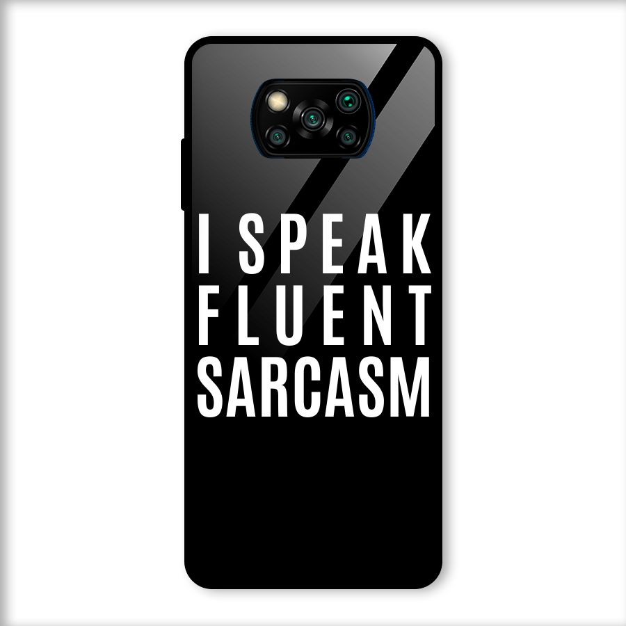 Fluent Sarcasm Glass Back Case for Poco X3