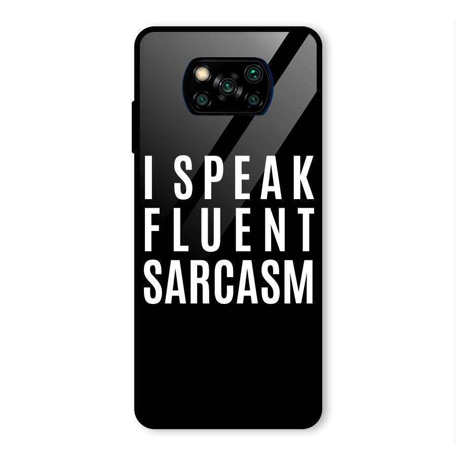 Fluent Sarcasm Glass Back Case for Poco X3 Pro
