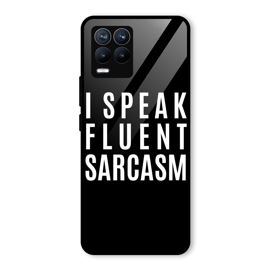 Fluent Sarcasm Glass Back Case for Realme 8