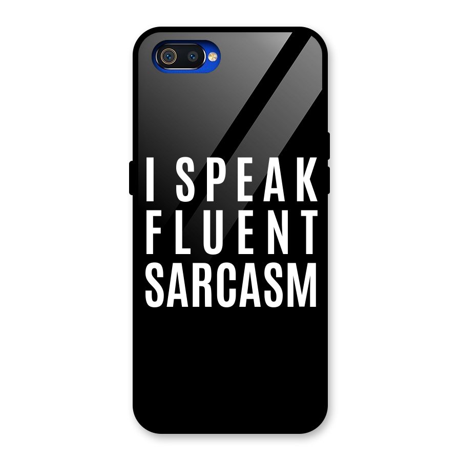 Fluent Sarcasm Glass Back Case for Realme C2