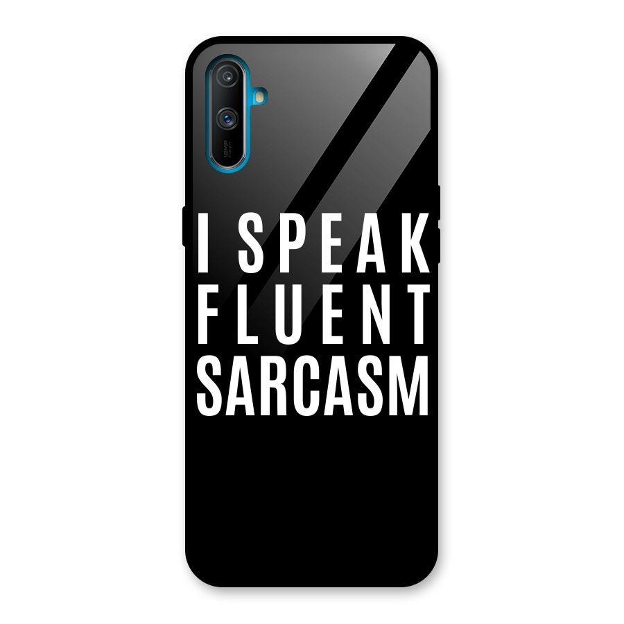 Fluent Sarcasm Glass Back Case for Realme C3