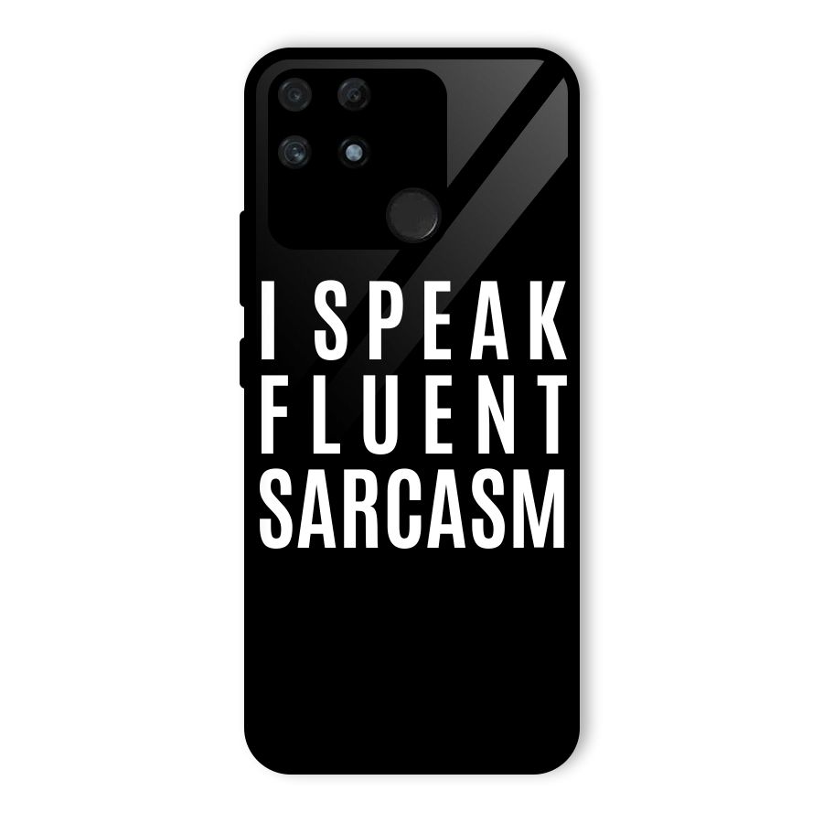 Fluent Sarcasm Glass Back Case for Realme Narzo 50A