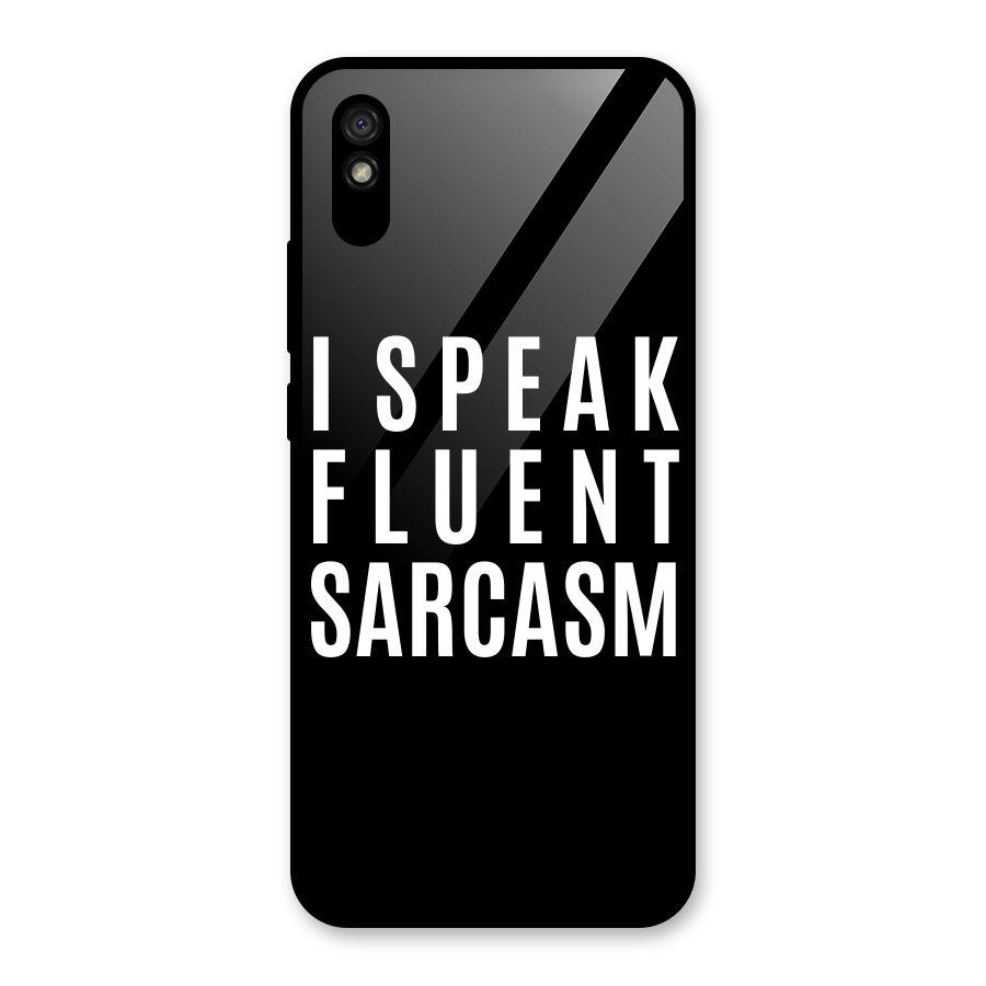 Fluent Sarcasm Glass Back Case for Redmi 9A
