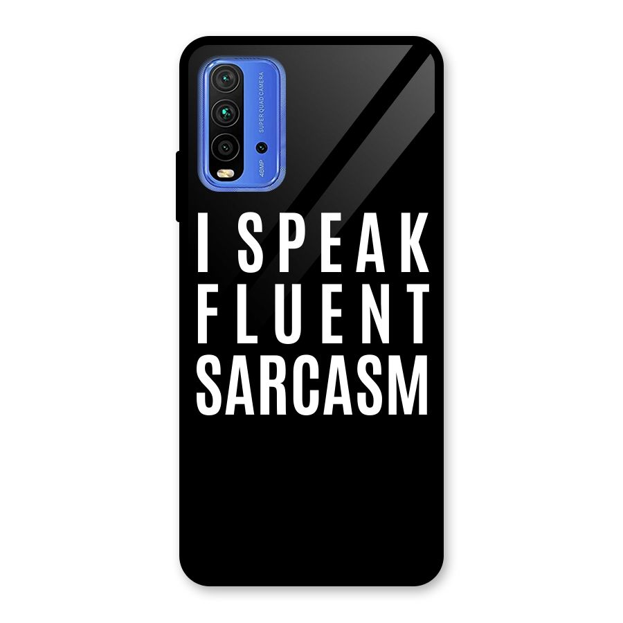 Fluent Sarcasm Glass Back Case for Redmi 9 Power