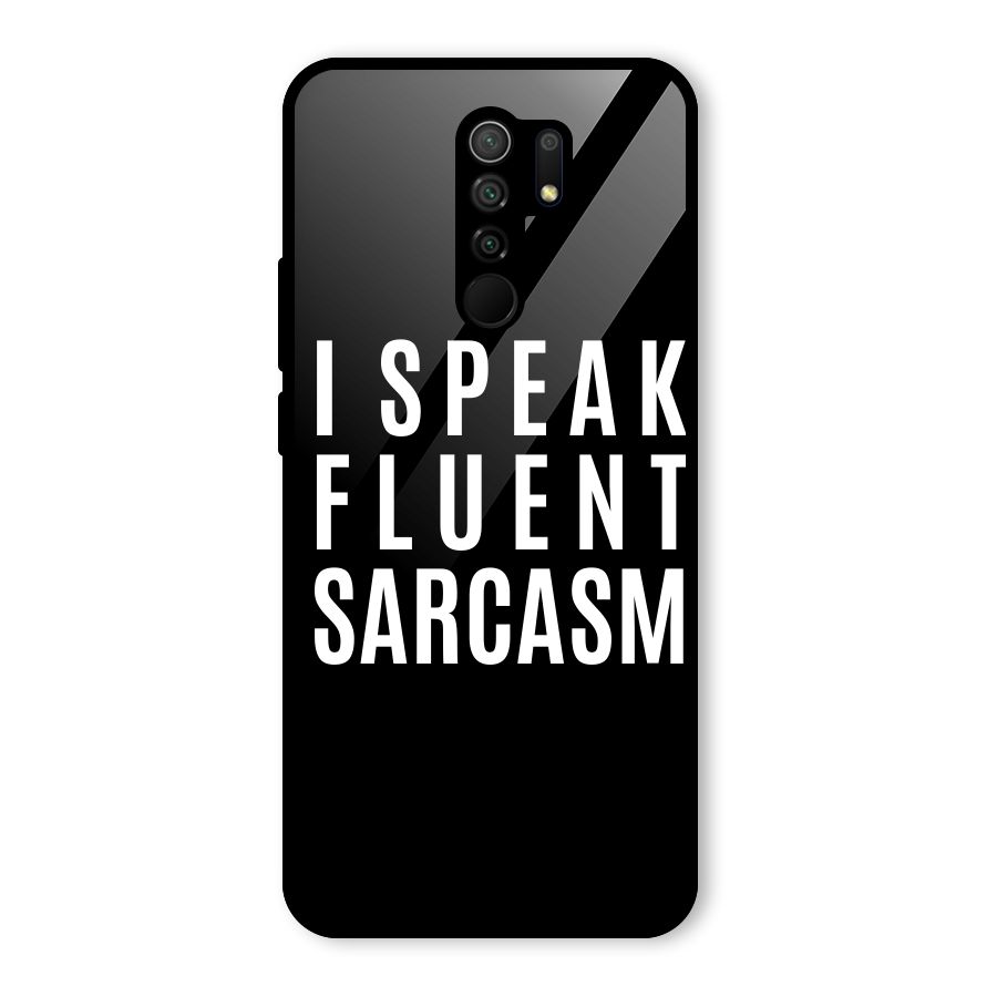Fluent Sarcasm Glass Back Case for Redmi 9 Prime