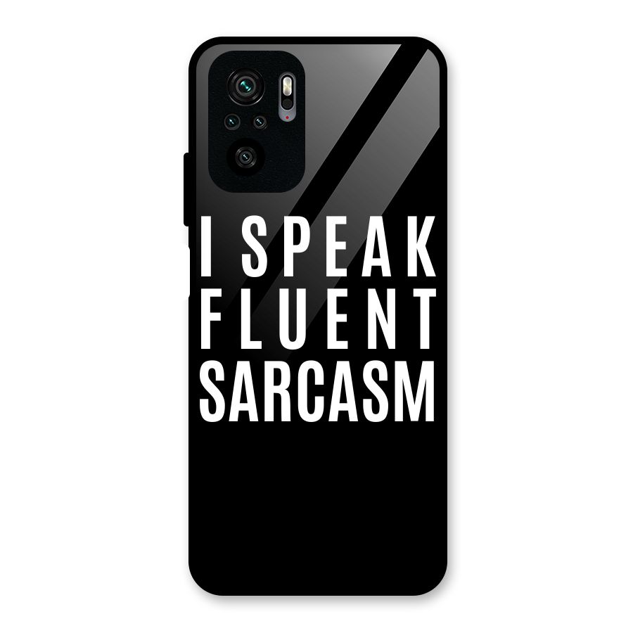 Fluent Sarcasm Glass Back Case for Redmi Note 10S