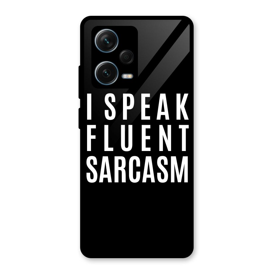 Fluent Sarcasm Glass Back Case for Redmi Note 12 Pro Plus 5G