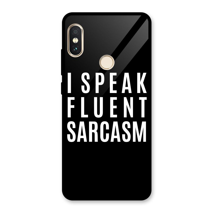 Fluent Sarcasm Glass Back Case for Redmi Note 5 Pro
