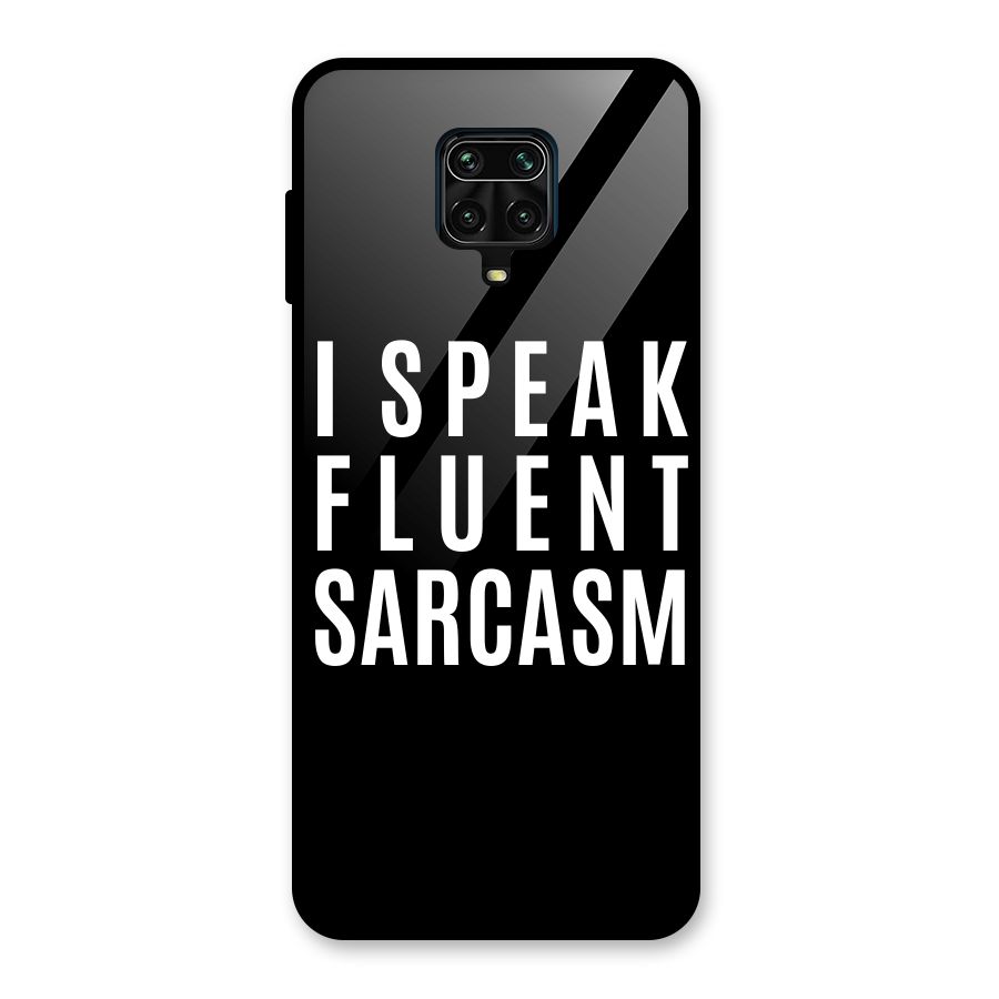 Fluent Sarcasm Glass Back Case for Redmi Note 9 Pro