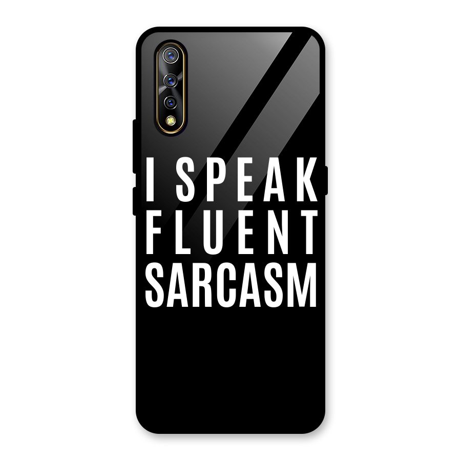 Fluent Sarcasm Glass Back Case for Vivo S1