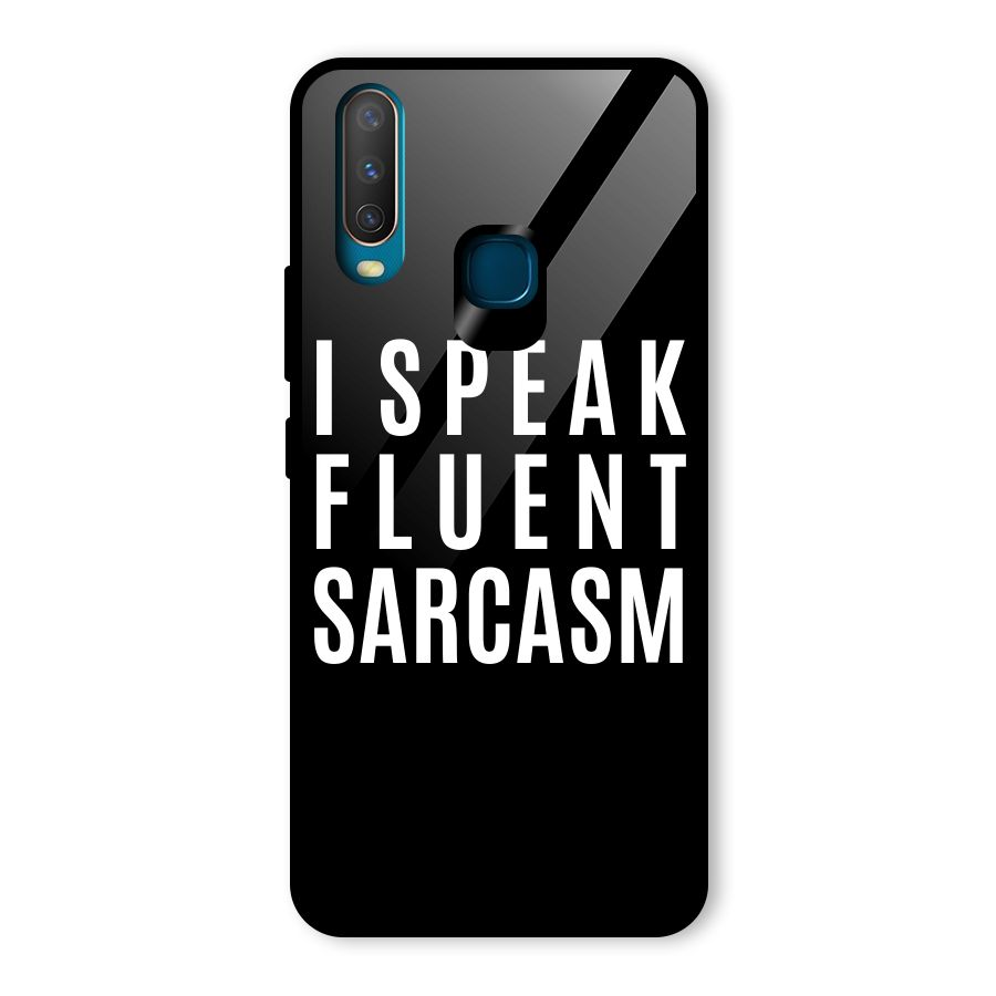 Fluent Sarcasm Glass Back Case for Vivo U10