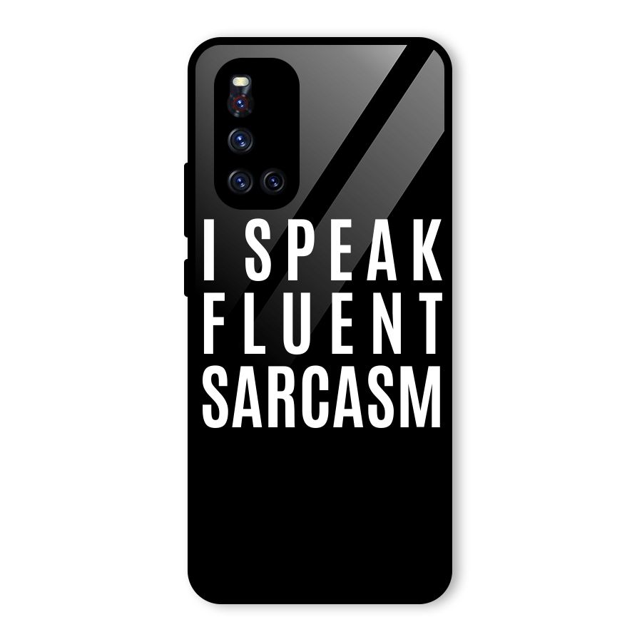 Fluent Sarcasm Glass Back Case for Vivo V19