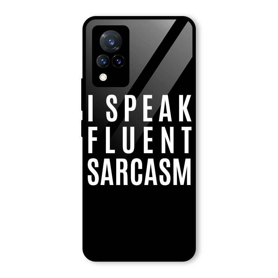 Fluent Sarcasm Glass Back Case for Vivo V21 5G