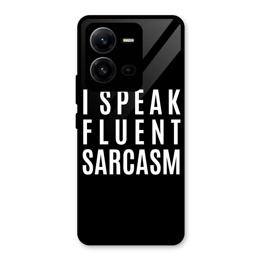 Fluent Sarcasm Glass Back Case for Vivo V25