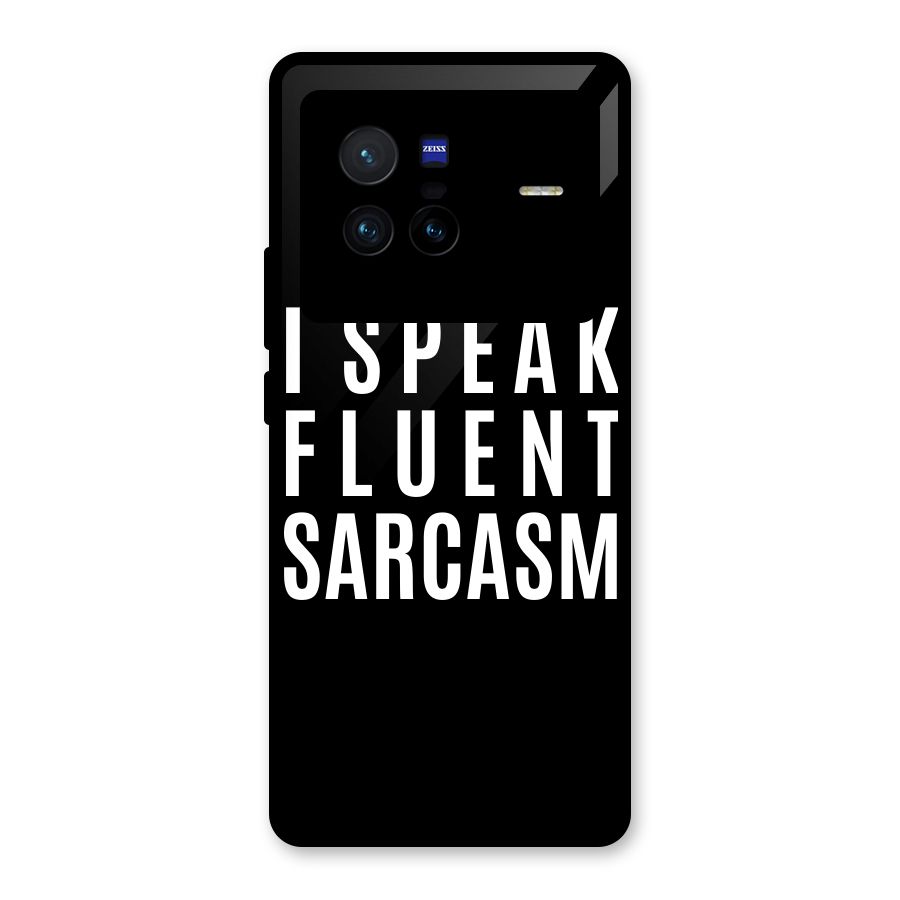 Fluent Sarcasm Glass Back Case for Vivo X80
