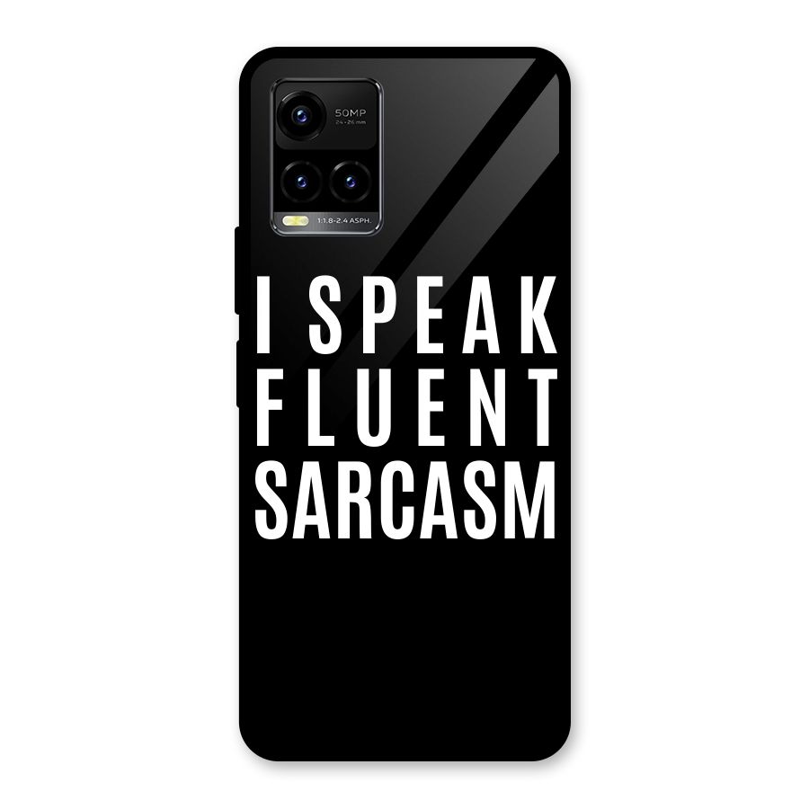 Fluent Sarcasm Glass Back Case for Vivo Y21T