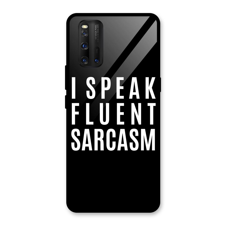Fluent Sarcasm Glass Back Case for Vivo iQOO 3