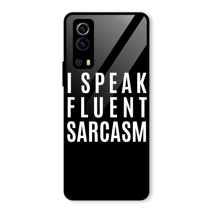 Fluent Sarcasm Glass Back Case for Vivo iQOO Z3