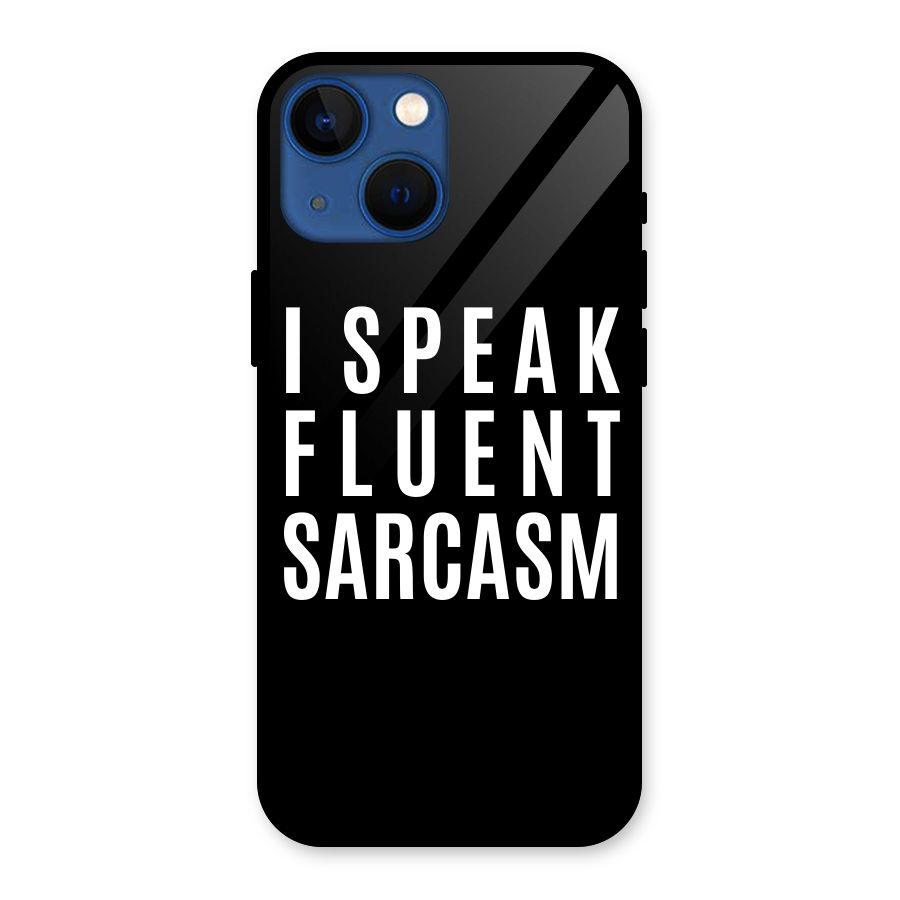 Fluent Sarcasm Glass Back Case for iPhone 13 Mini