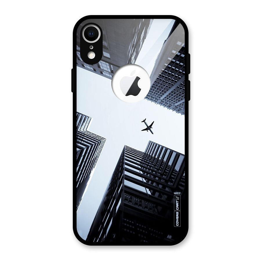 Fly Perspective Glass Back Case for iPhone XR Logo Cut