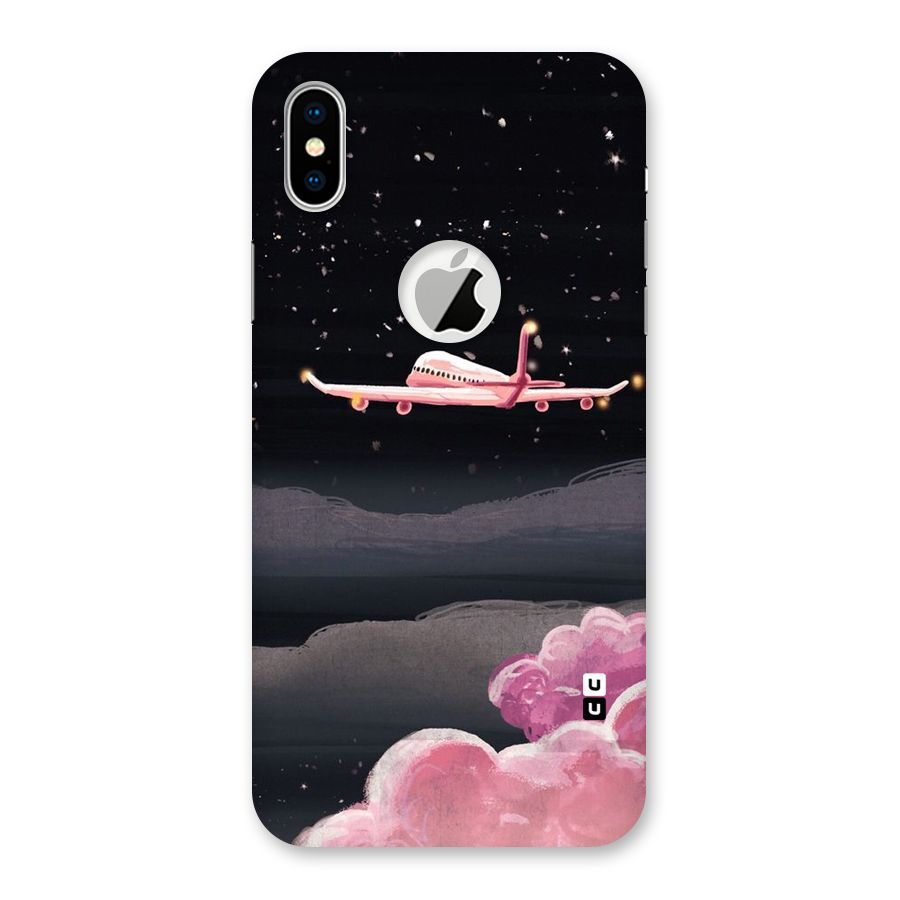 Fly Pink Back Case for iPhone X Logo Cut