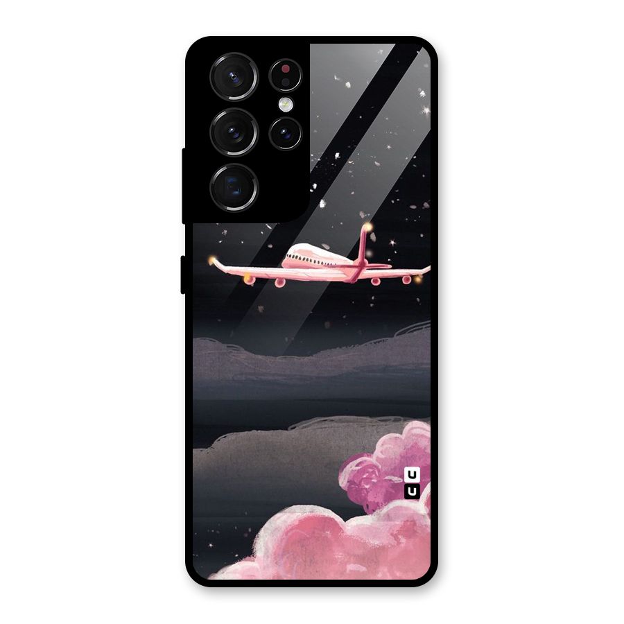 Fly Pink Glass Back Case for Galaxy S21 Ultra 5G