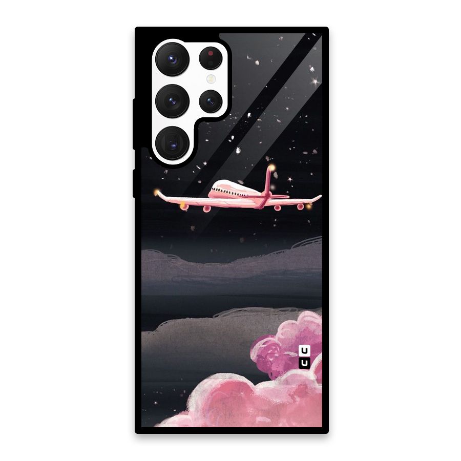 Fly Pink Glass Back Case for Galaxy S22 Ultra 5G