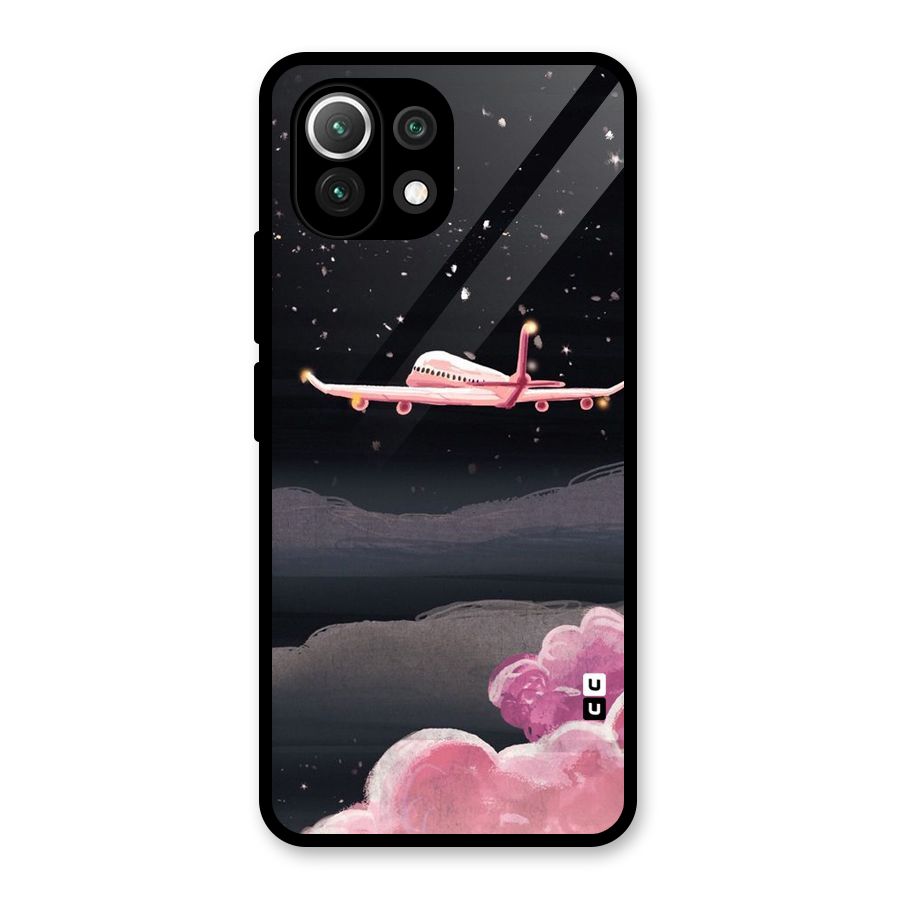 Fly Pink Glass Back Case for Mi 11 Lite