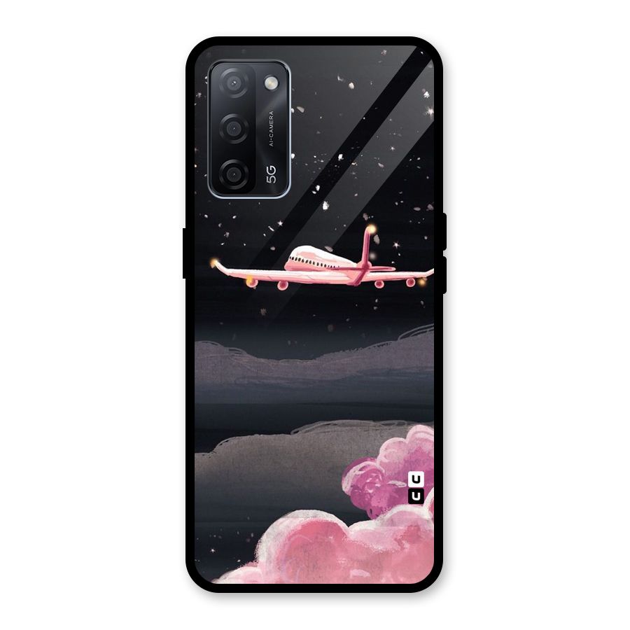 Fly Pink Glass Back Case for Oppo A53s 5G
