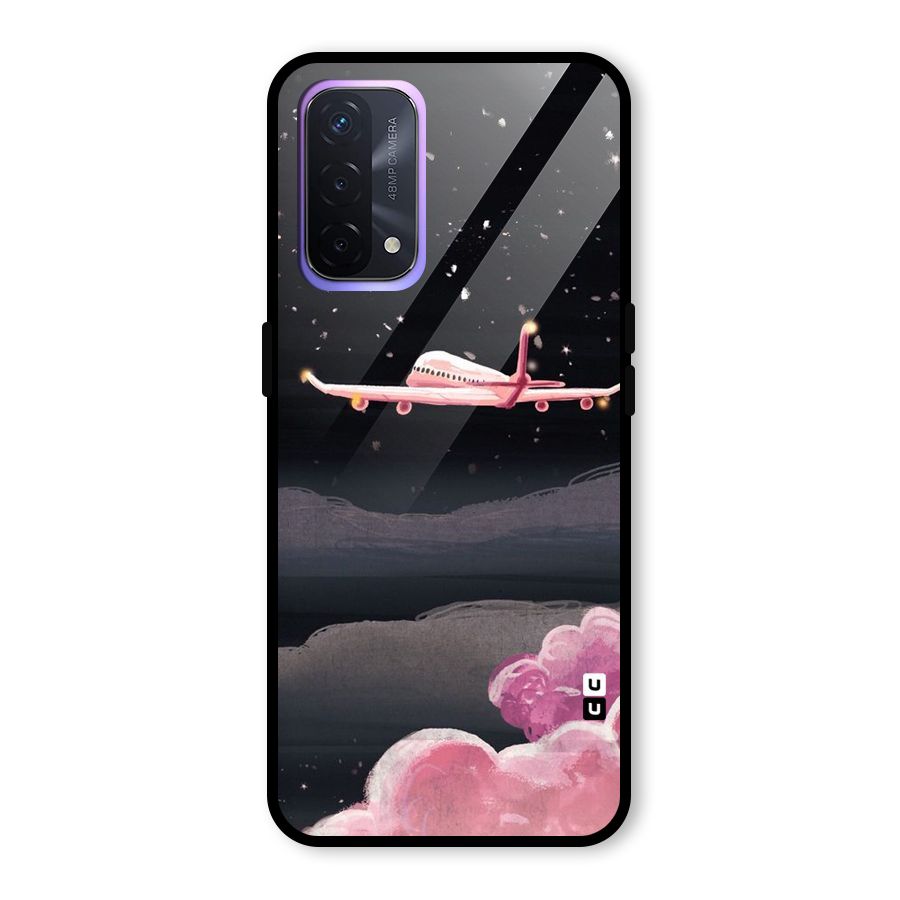 Fly Pink Glass Back Case for Oppo A74 5G