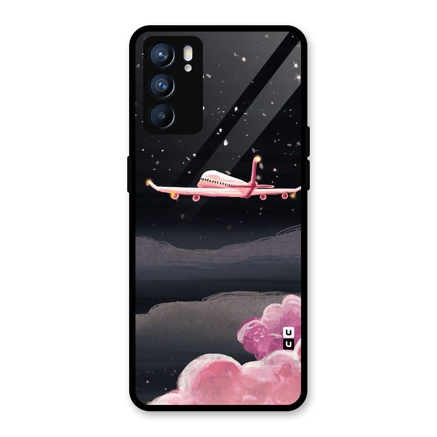 Fly Pink Glass Back Case for Oppo Reno6 5G