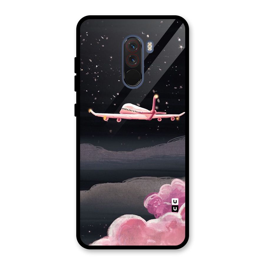 Fly Pink Glass Back Case for Poco F1