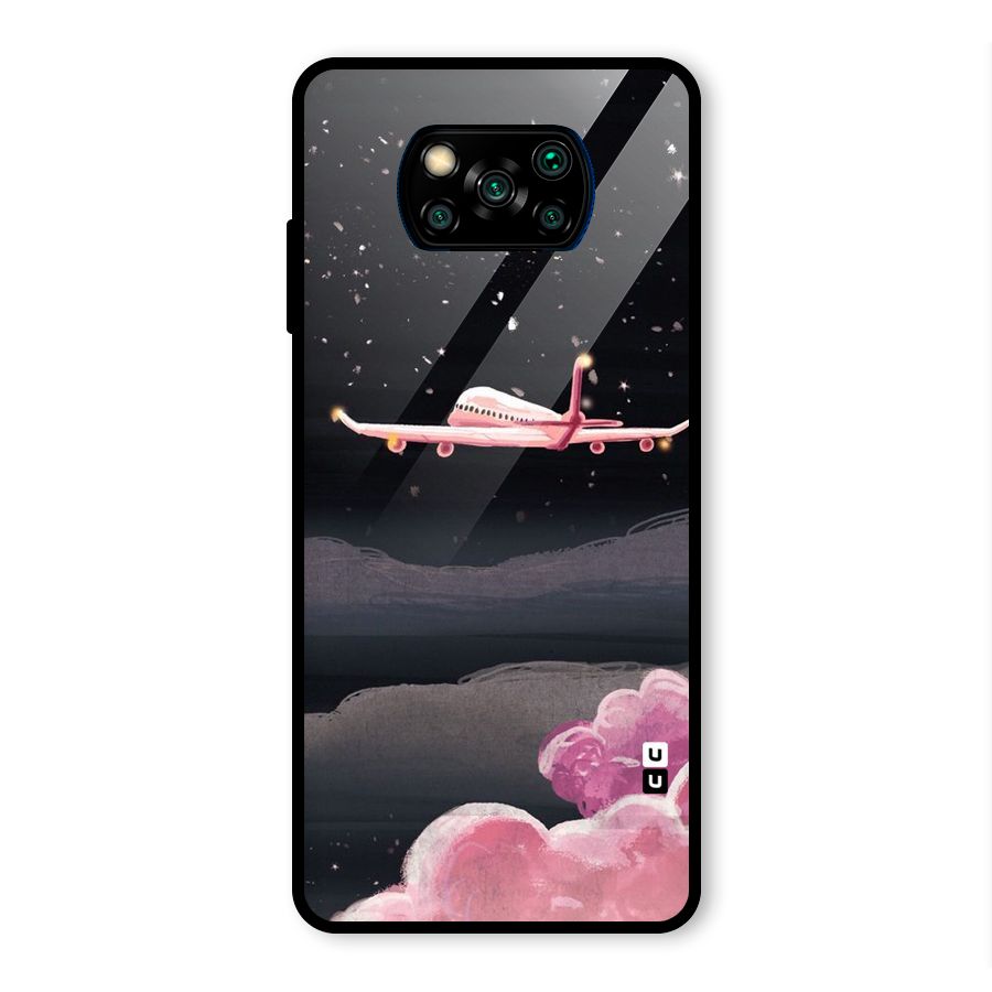 Fly Pink Glass Back Case for Poco X3 Pro