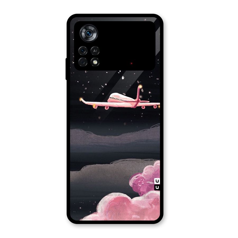Fly Pink Glass Back Case for Poco X4 Pro 5G