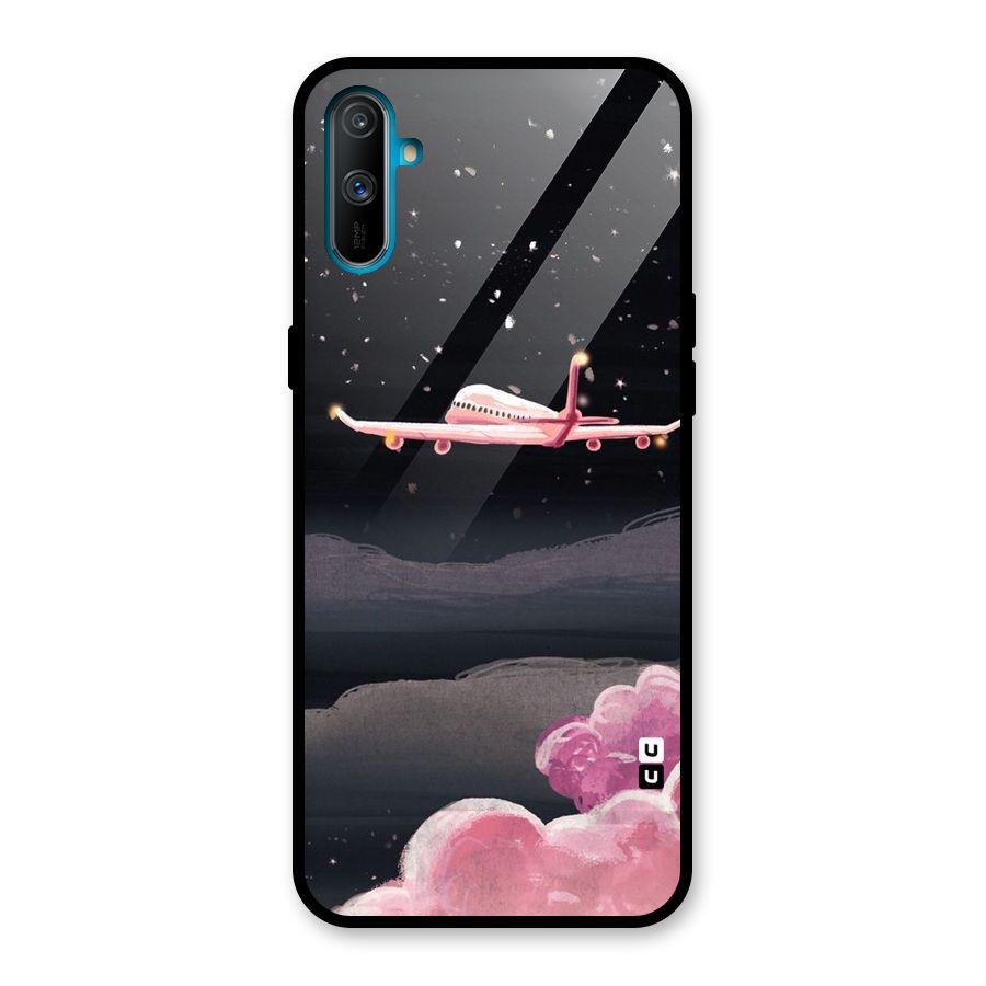 Fly Pink Glass Back Case for Realme C3