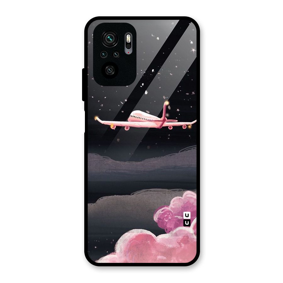 Fly Pink Glass Back Case for Redmi Note 10S