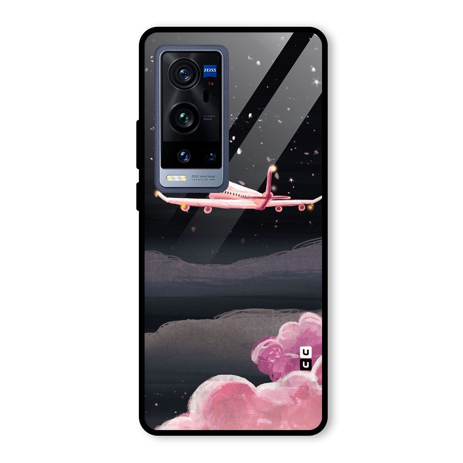 Fly Pink Glass Back Case for Vivo X60 Pro Plus