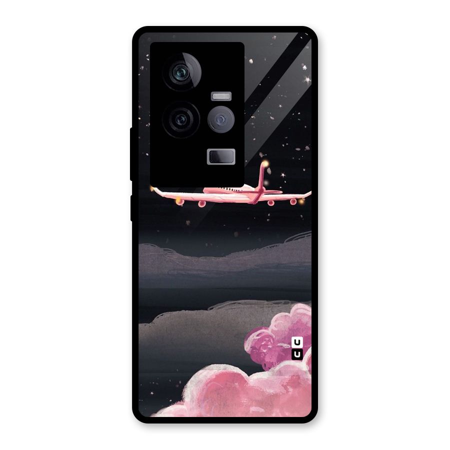 Fly Pink Glass Back Case for Vivo iQOO 11 5G