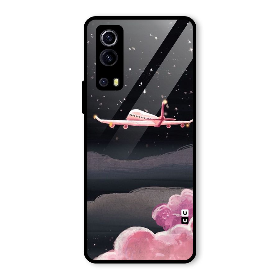Fly Pink Glass Back Case for Vivo iQOO Z3