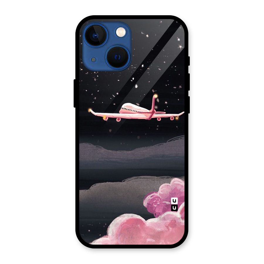 Fly Pink Glass Back Case for iPhone 13 Mini