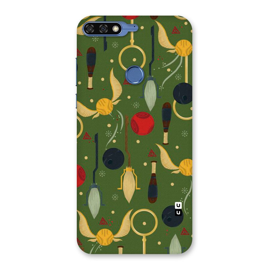Flying Ball Pattern Back Case for Honor 7C